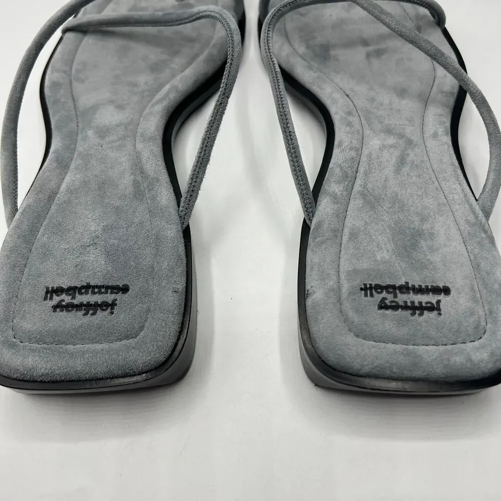 Jeffrey Campbell Suede Islander Slide Sandal Gray US 9